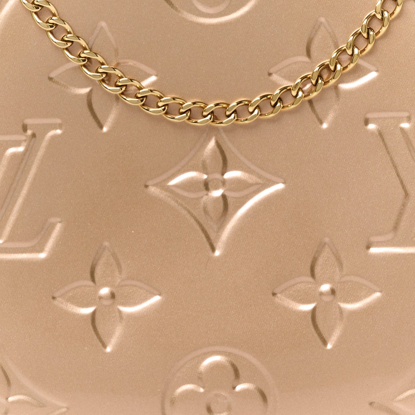 Metallic Vernis Mini Pochette Accessories Rose Gold