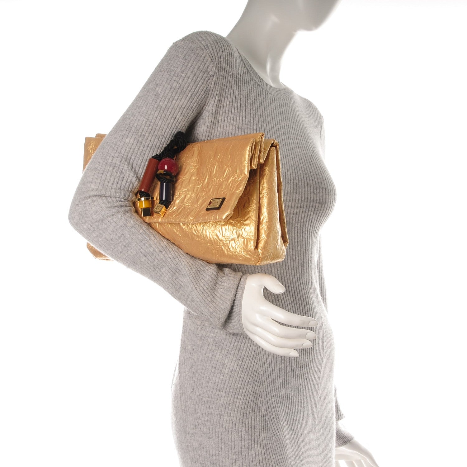 Louis Vuitton Jacquard Quilted Monogram Limelight African Queen Clutch Masai 2 of 7