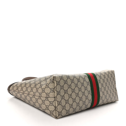Gucci GG Supreme Monogram Medium Ophidia Shopping Tote Brown 4 of 10
