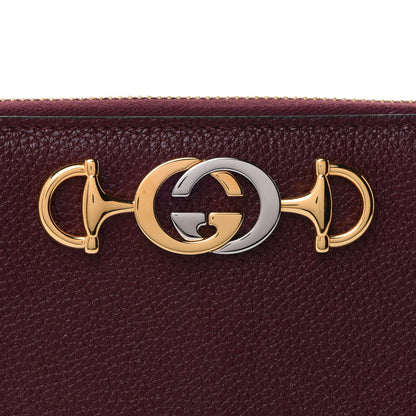 Gucci Grainy Calfskin Zumi Zip Around Wallet Vintage Bordeaux 7 of 10