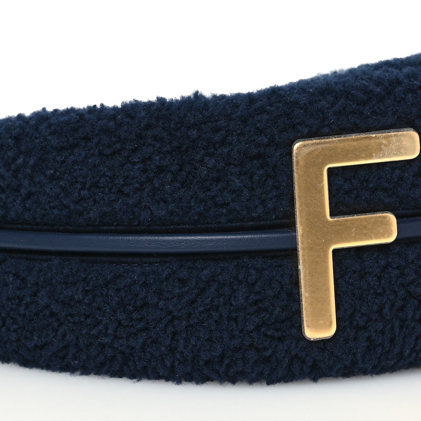 Sheep Fur Vitello Grace Small Fendigraphy Hobo Midnight