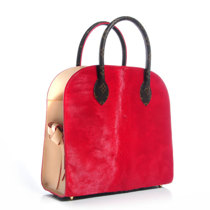 Louis Vuitton Monogram Calf Hair Spikes Iconoclasts Christian Louboutin Tote Red 3 of 9