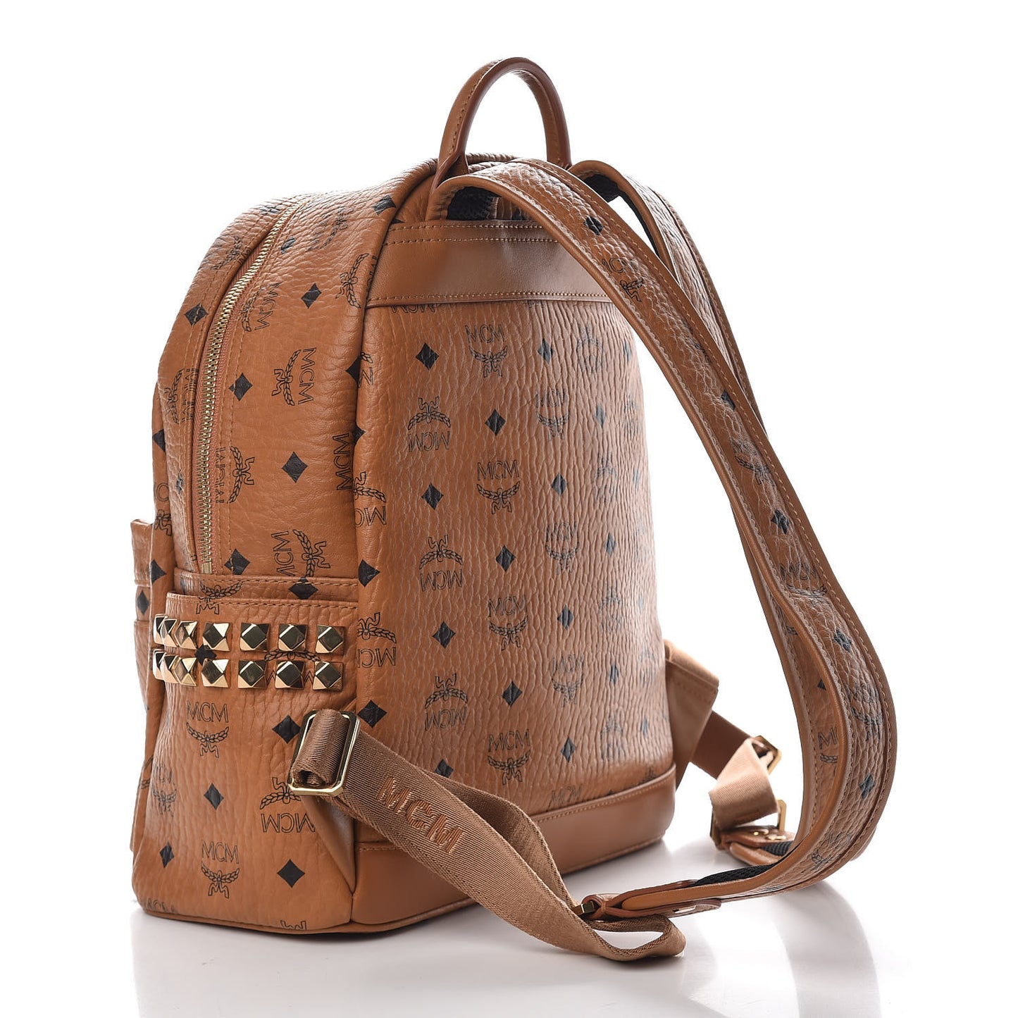 Visetos Small Side Stud Stark Backpack Cognac