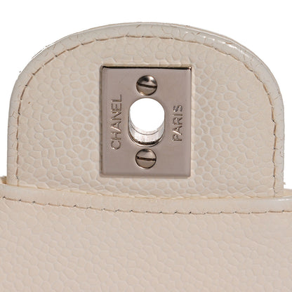 Chanel Caviar Quilted Medium Double Flap White 8 of 8