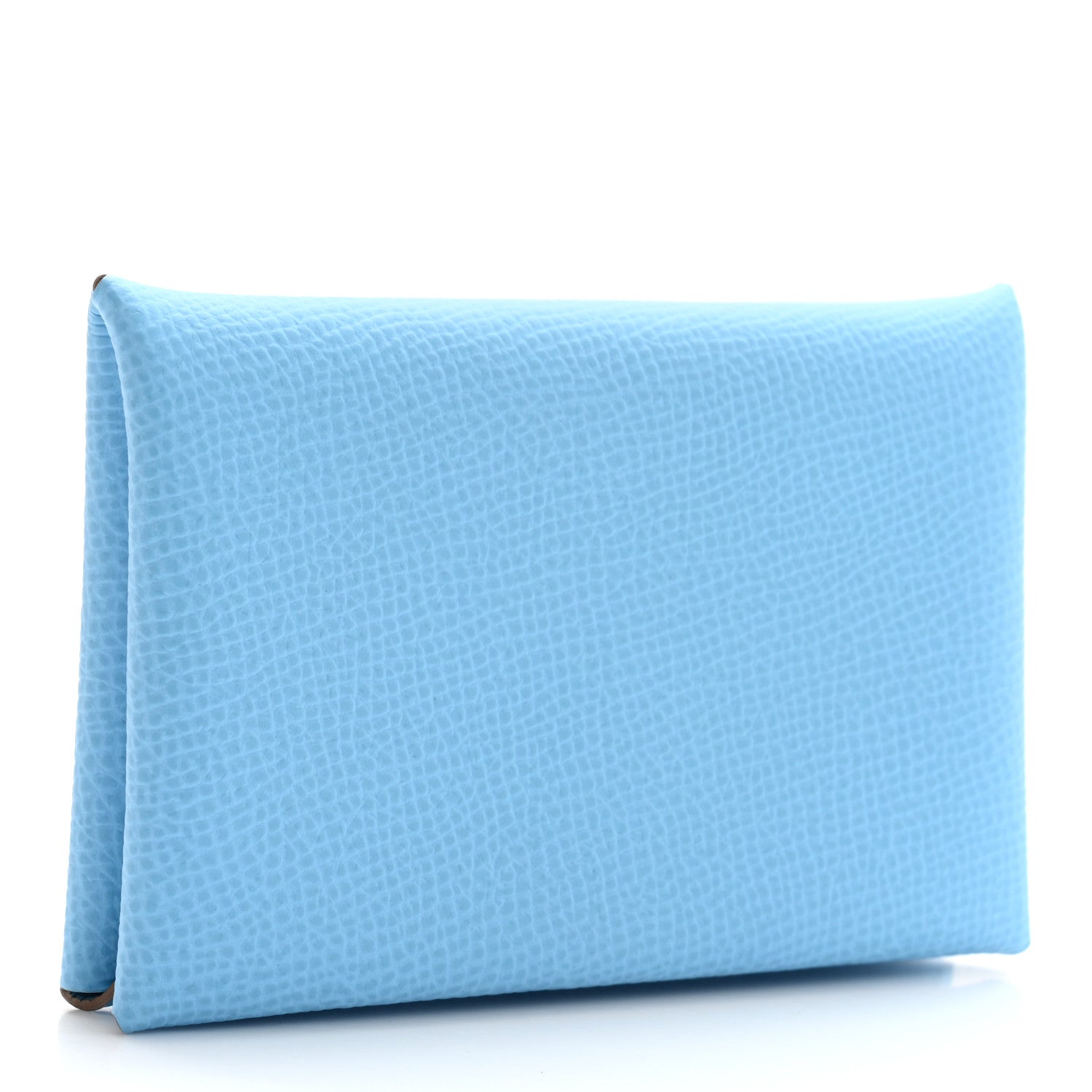 Hermes Epsom Calvi Card Case Celeste 3 of 7