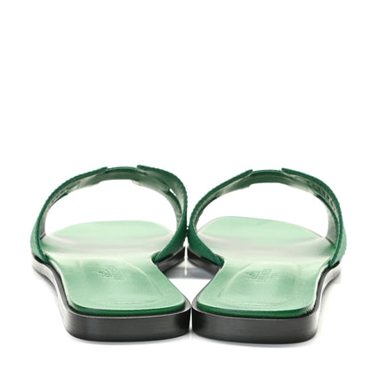 Hermes Epsom Oran Sandals 37.5 Malachite 4 of 10