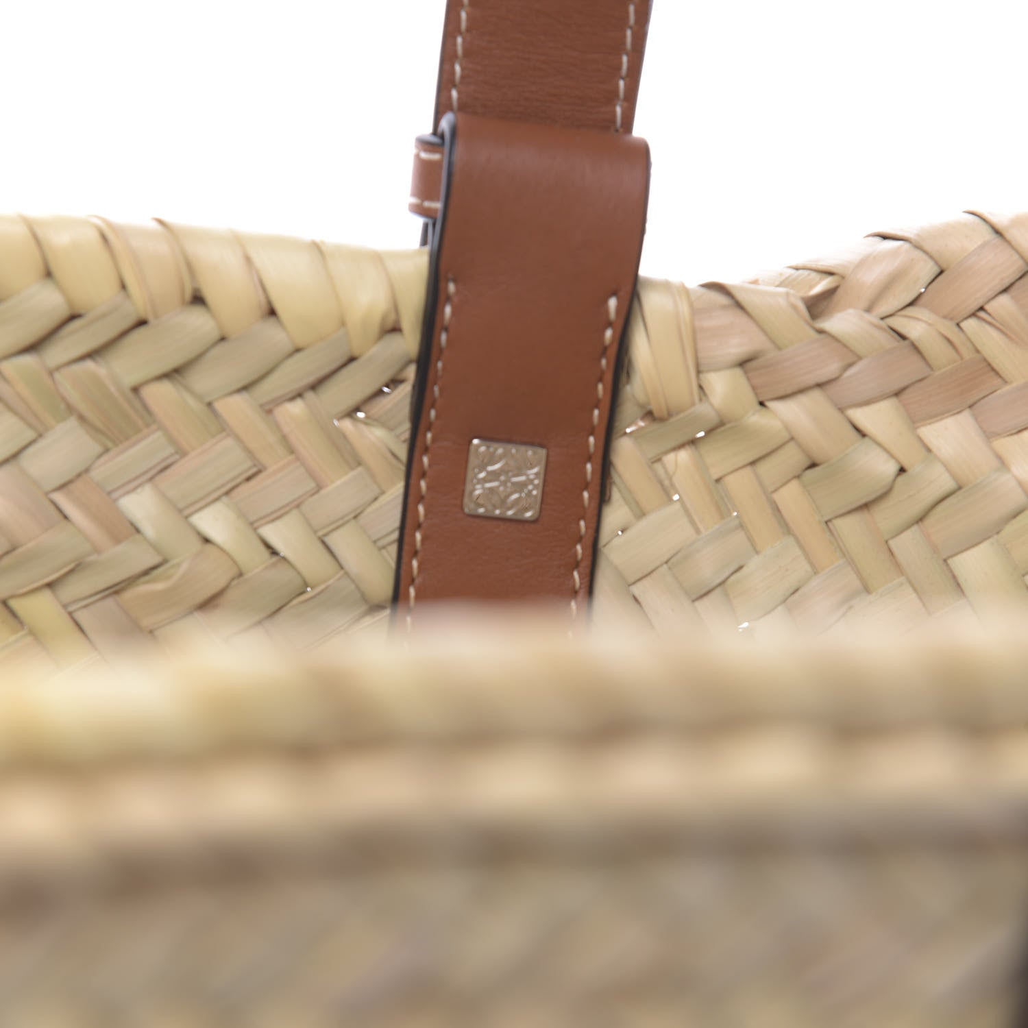 Loewe Raffia Basket Tote Bag Natural Tan 10 of 11