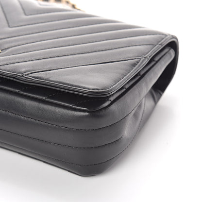 Chanel Calfskin Chevron Quilted Statement Flap Black 10 of 11