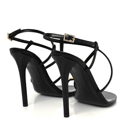 Saint Laurent Kid Egado Date 110 Sandals 38 Black 5 of 9