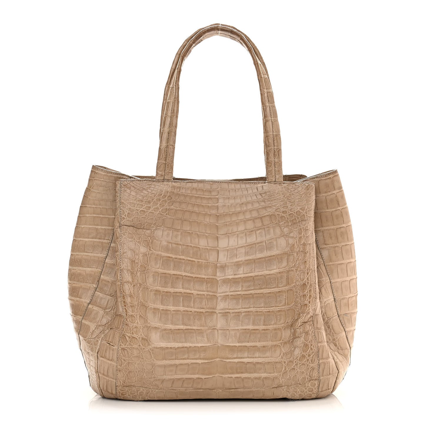 Crocodile Shoulder Bag Beige