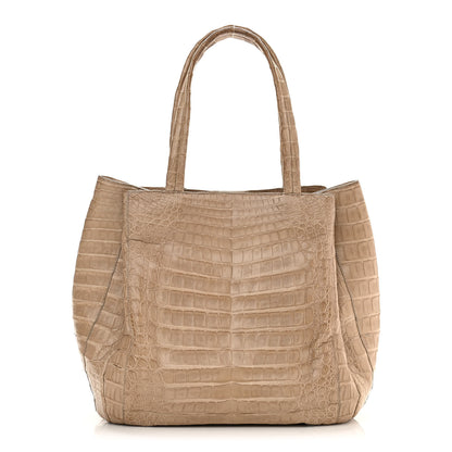 Nancy Gonzalez Crocodile Shoulder Bag Beige 1 of 9