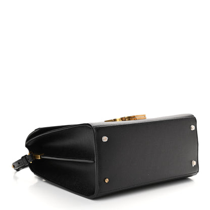 Saint Laurent Grain de Poudre Medium Classic Monogram Cassandra Top Handle Black Rouge Legion 4 of 10