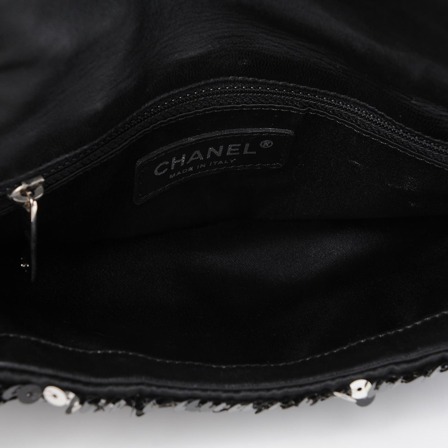 Sequin Summer Night Flap Black Silver
