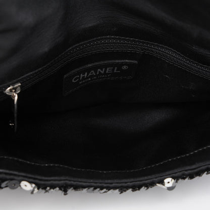 Chanel Sequin Summer Night Flap Black Silver 6 of 8