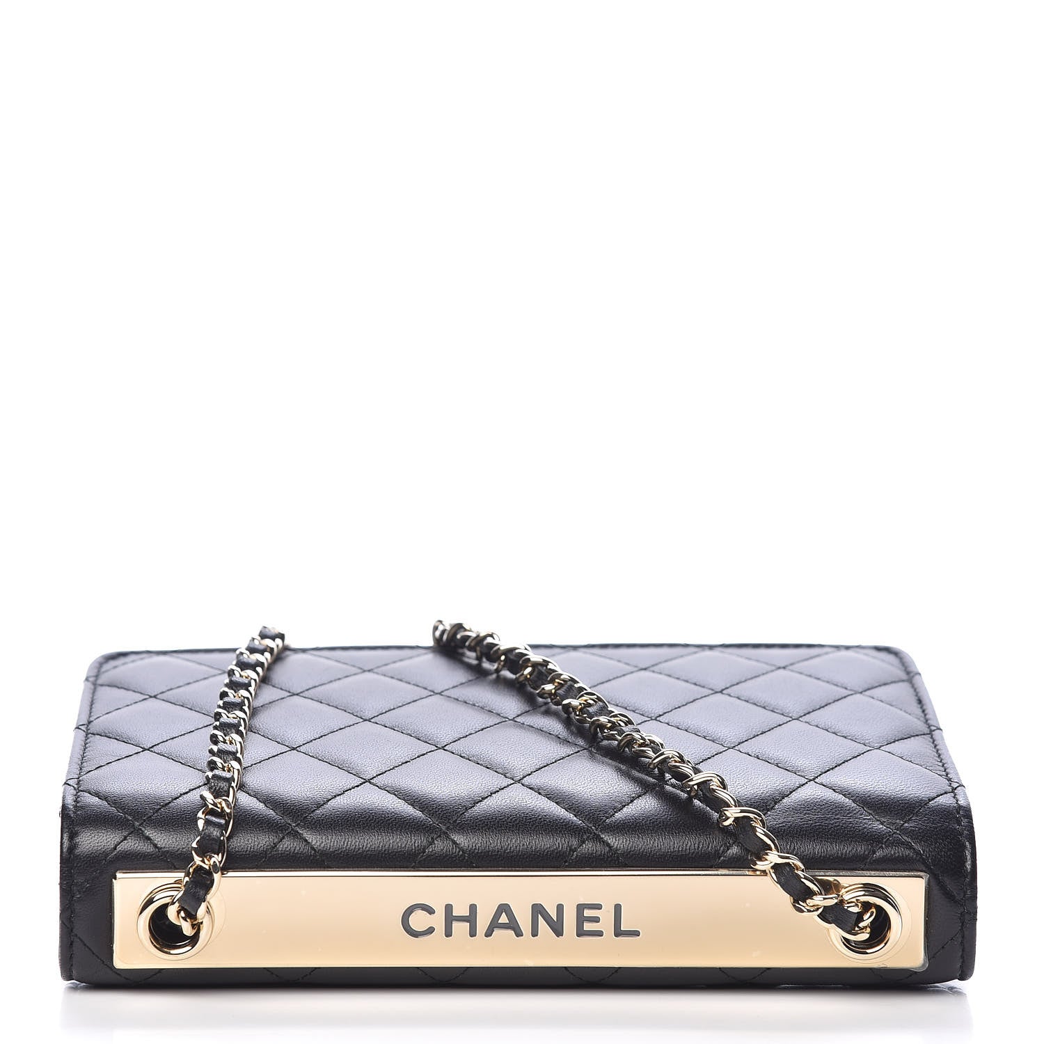 Chanel Lambskin Quilted Trendy CC Wallet On Chain WOC Black 9 of 13