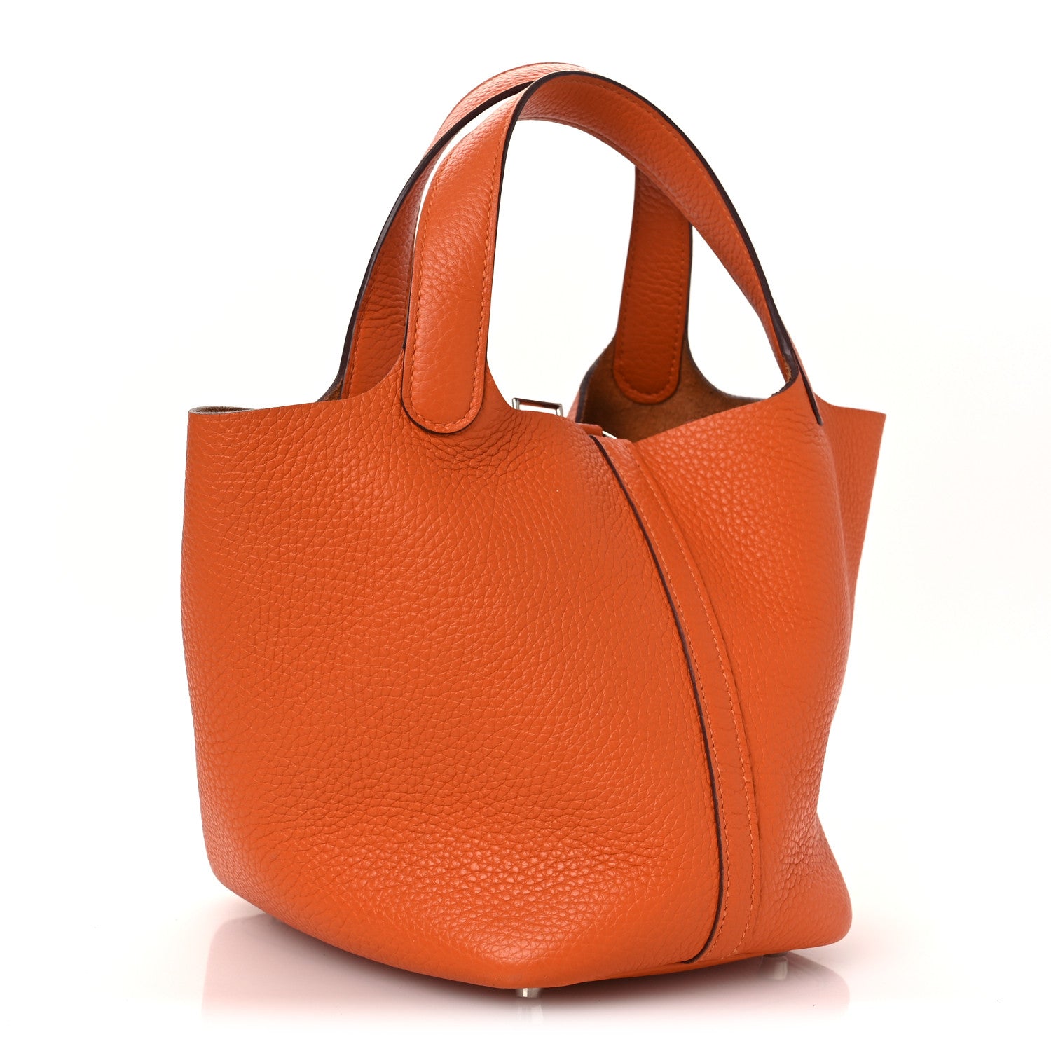 Hermes Taurillon Clemence Picotin Lock 18 PM Orange 3 of 12