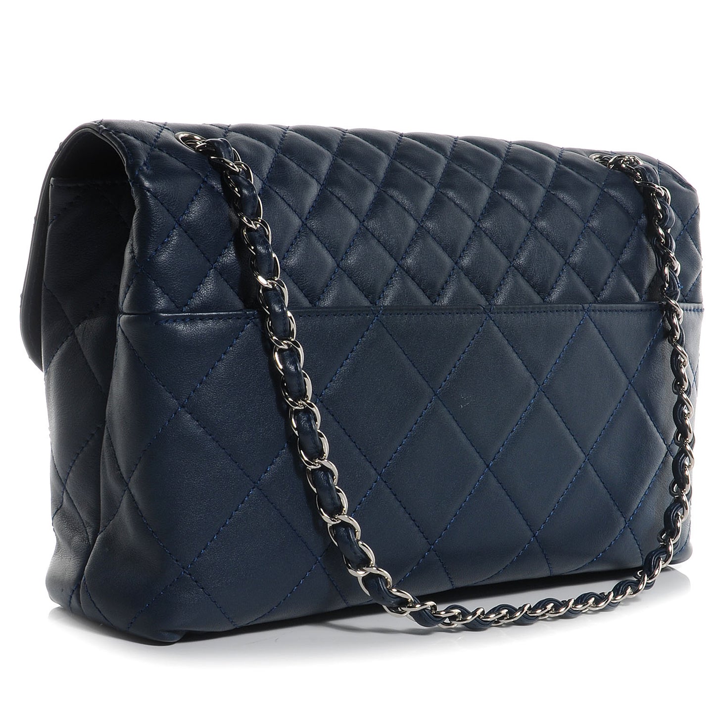 Calfskin Quilted In The Business Flap Dark Blue