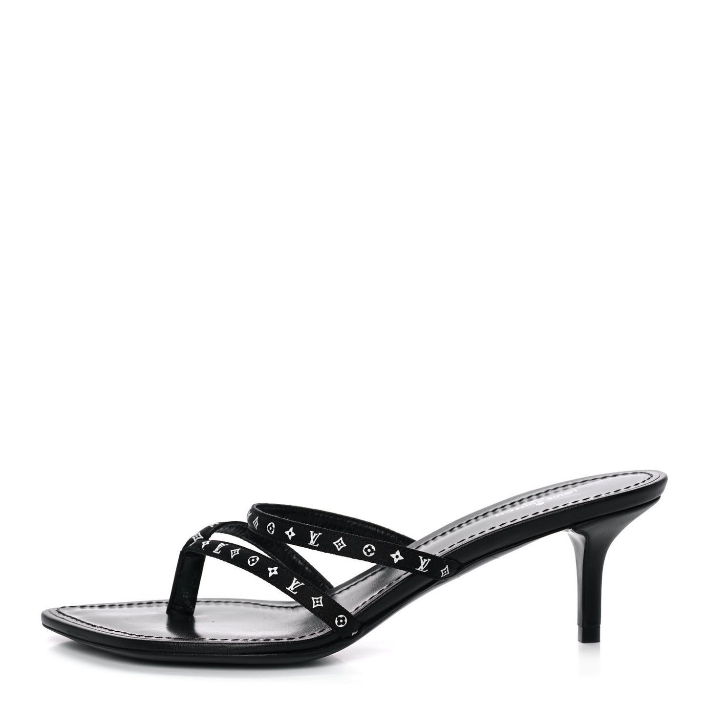 Satin Calfskin Citizen Thong Sandal 37 Black