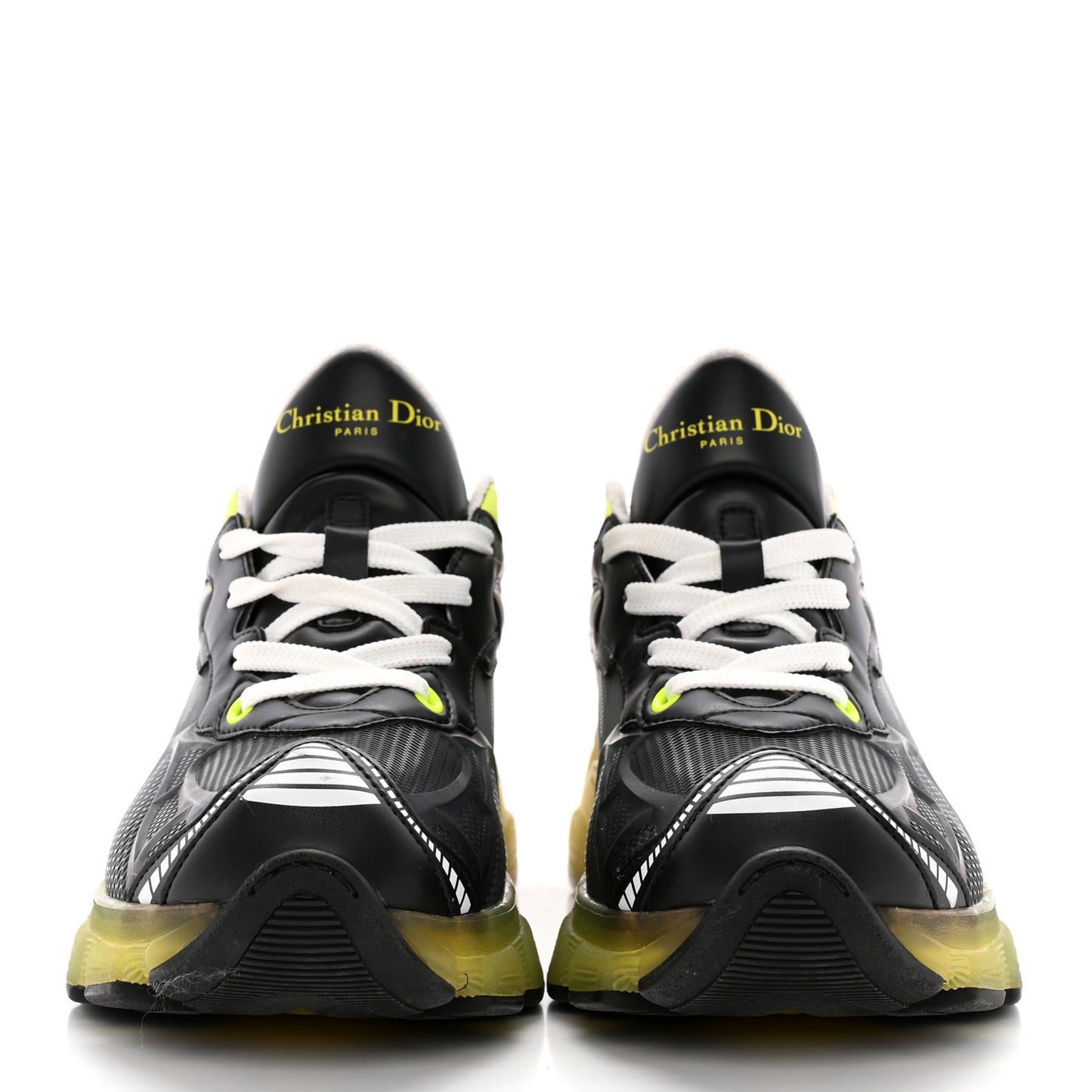 Matte Technical Fabric Mesh Dior Vibe Sneakers 38 White Yellow