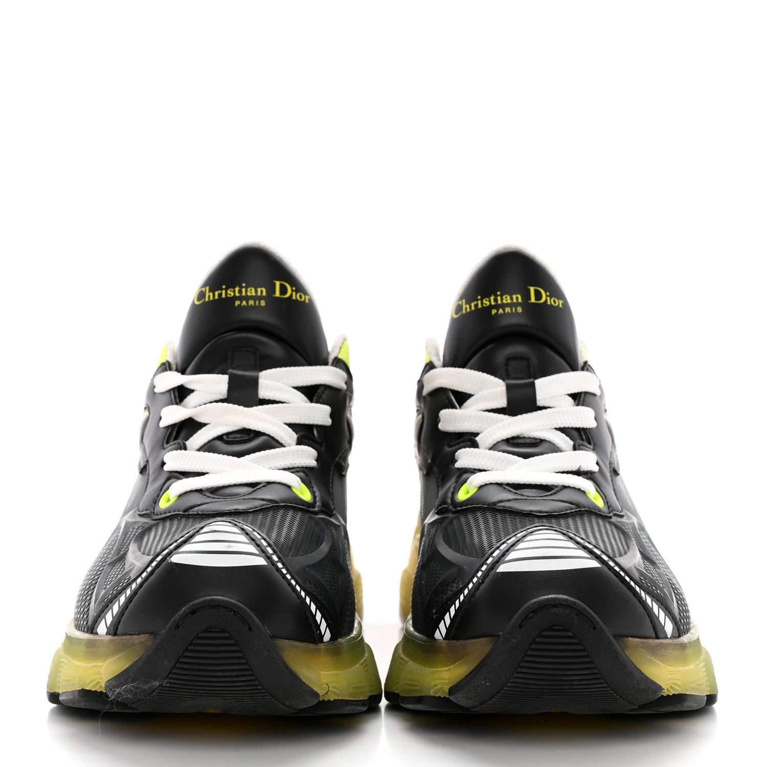 Christian Dior Matte Technical Fabric Mesh Dior Vibe Sneakers 38 White Yellow 2 of 10