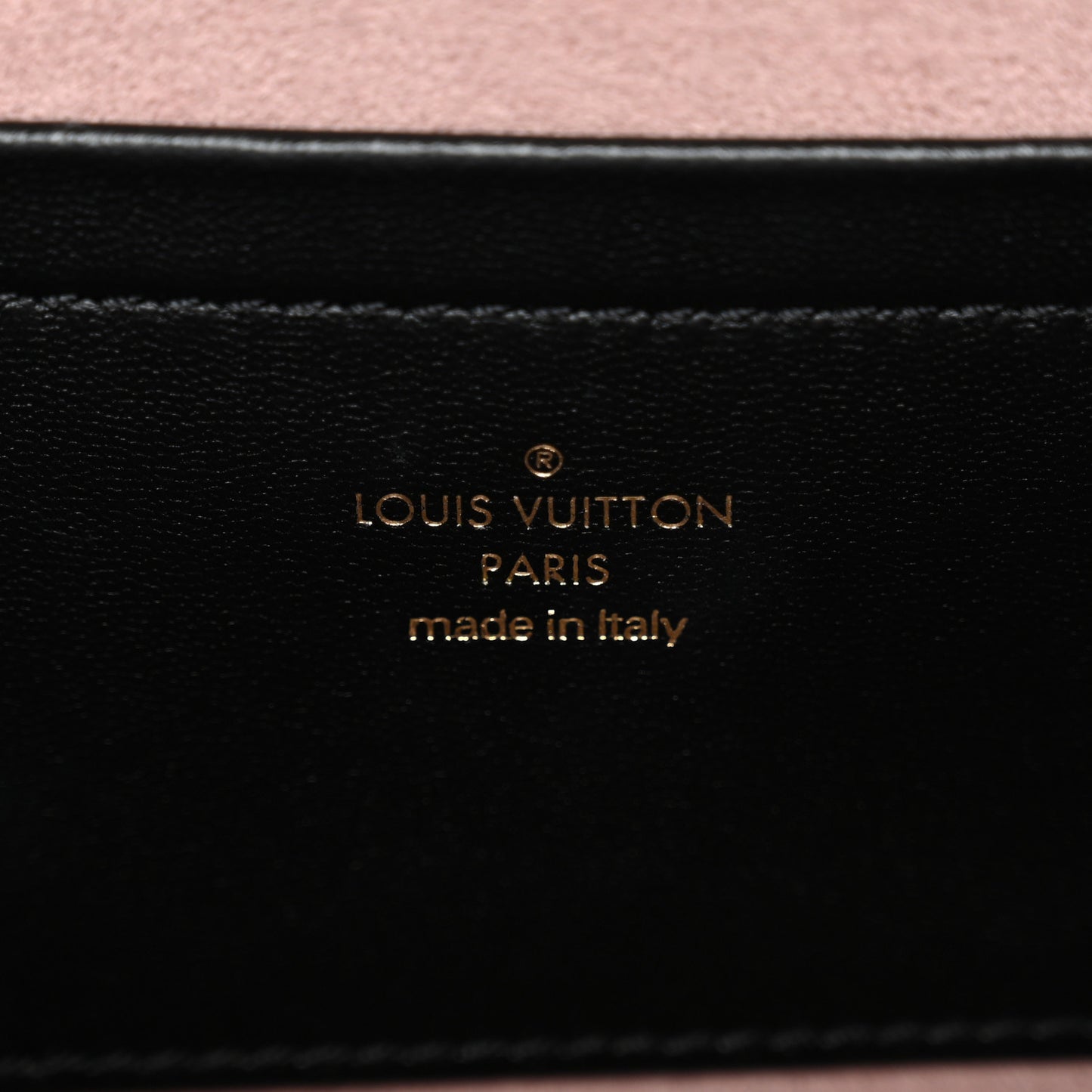 Lambskin Embossed Monogram Pochette Coussin Black