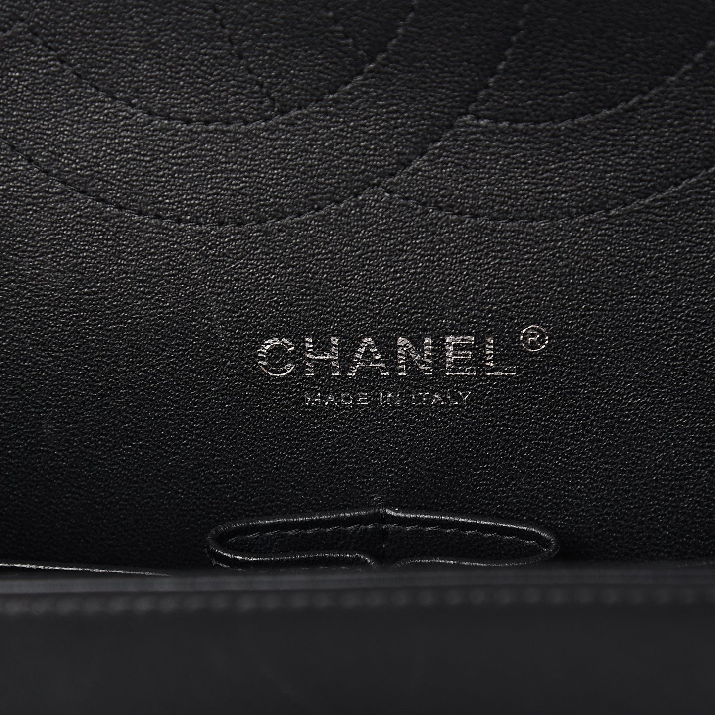 Patent Quilted Jumbo Double Flap Black