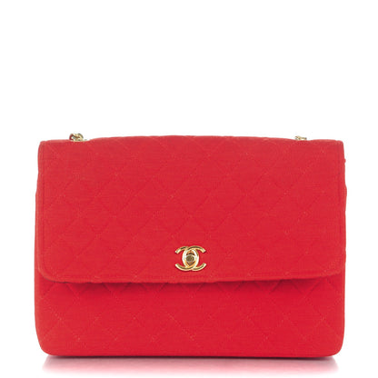 Chanel Jersey Quilted Small Single Flap Red 1 of 10