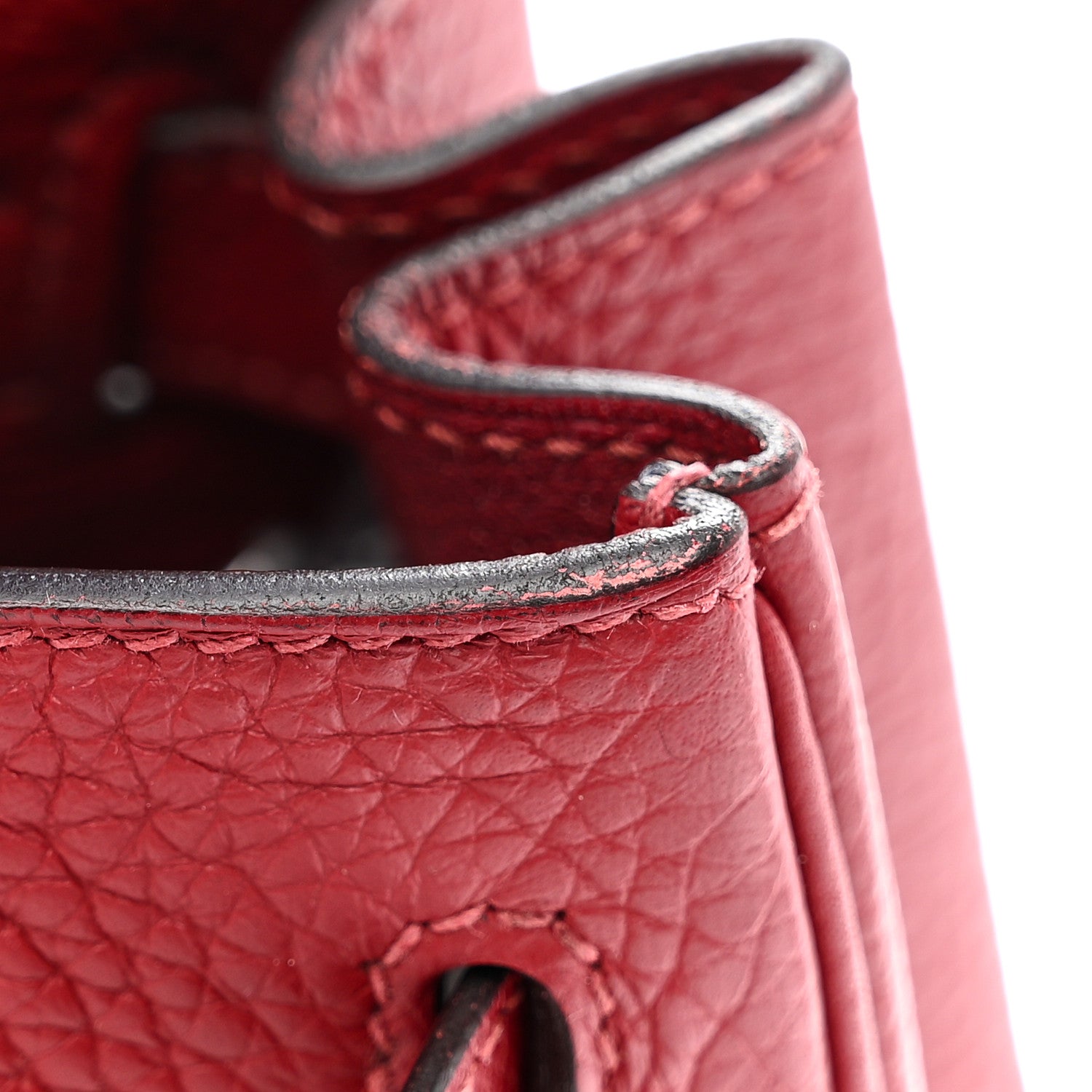 Hermes Taurillon Clemence Kelly Retourne 28 Rouge Grenat 11 of 14