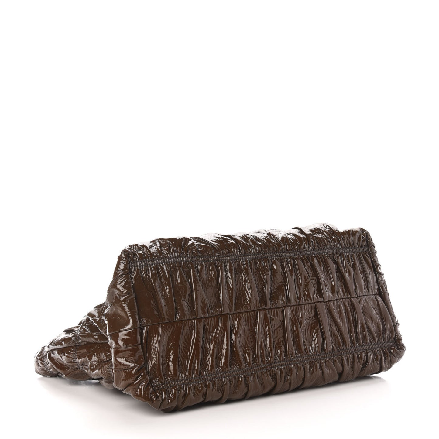 Vernice Gaufre Tote Brown