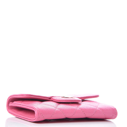 Chanel Caviar Quilted Flap Card Holder Pink 4 of 9