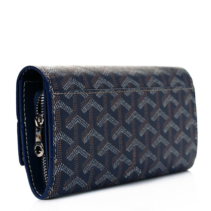 Goyard Goyardine Varenne Long Wallet Navy 3 of 8