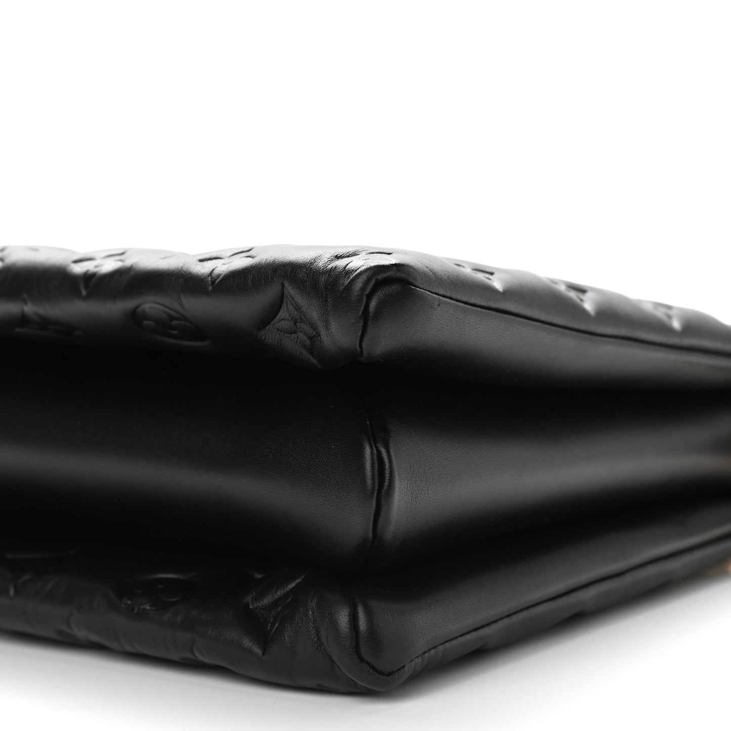 Lambskin Embossed Monogram Coussin MM Black