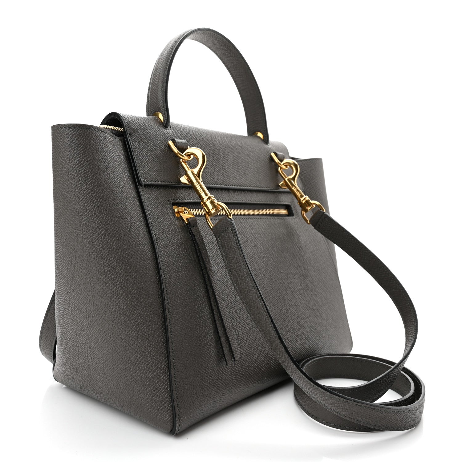 Celine Grained Calfskin Mini Belt Bag Grey 3 of 10