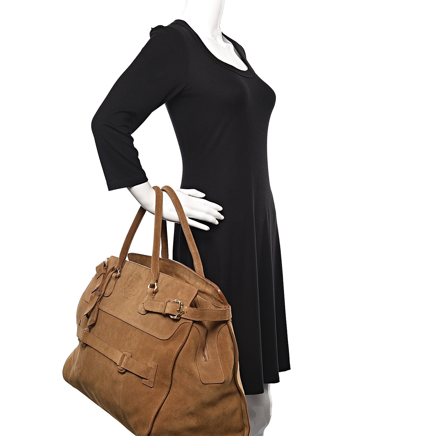 Burberry Prorsum Suede Weekender Bag Tan 2 of 12