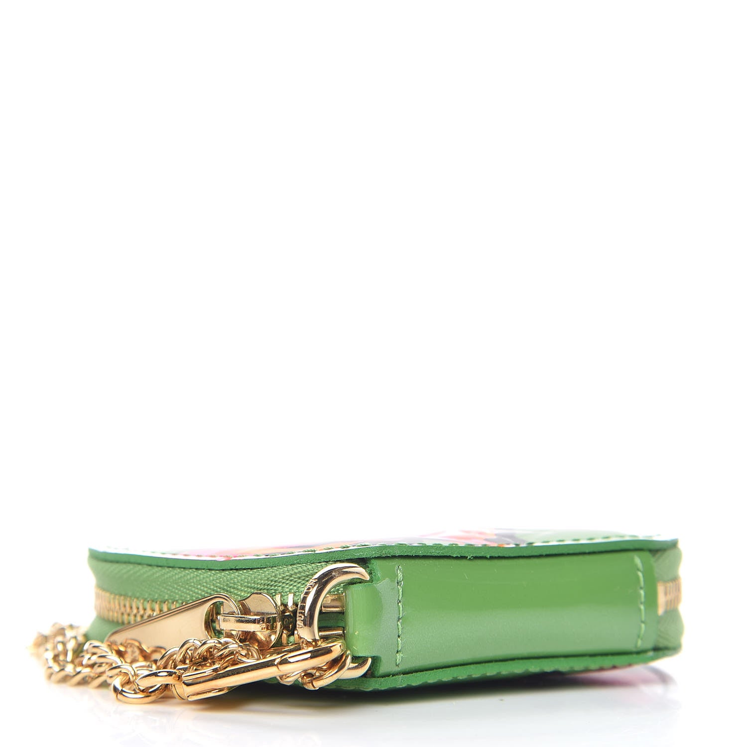Louis Vuitton Vernis Roses Chapeau Coin Purse Vert Tonic 6 of 8