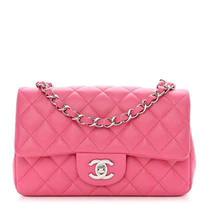 Chanel Lambskin Quilted Mini Rectangular Flap Pink 1 of 10