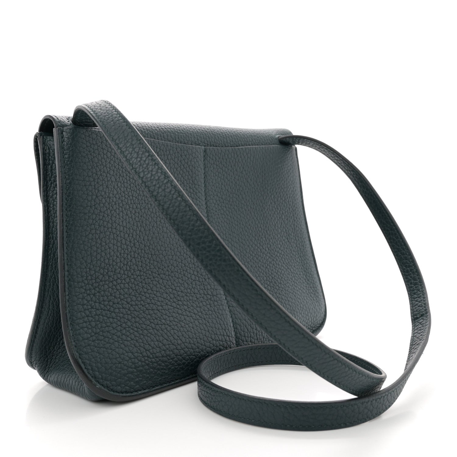 Hermes Taurillon Clemence Halzan 25 Vert Cypress 1672137