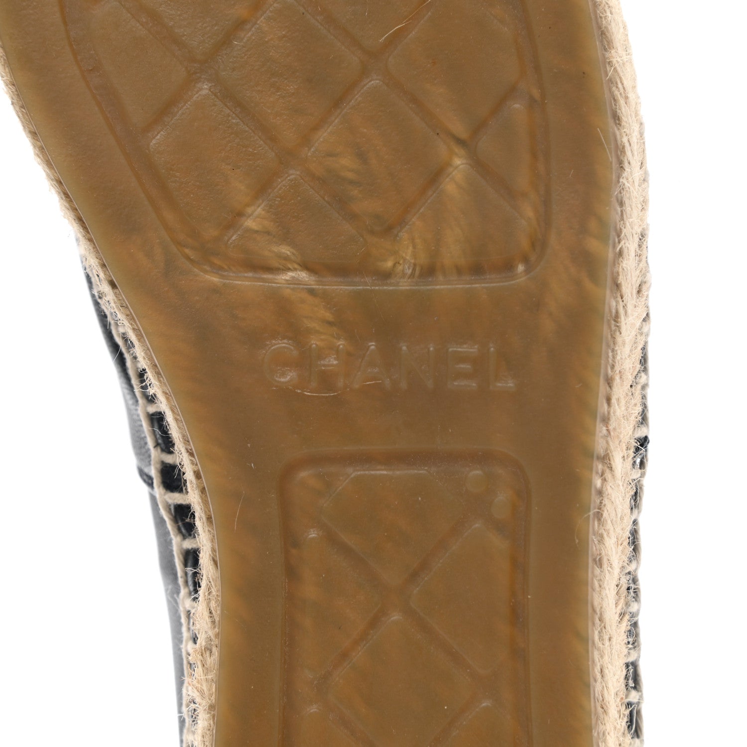 Chanel Lambskin CC Espadrilles 39 Navy Blue Dark Grey 7 of 11