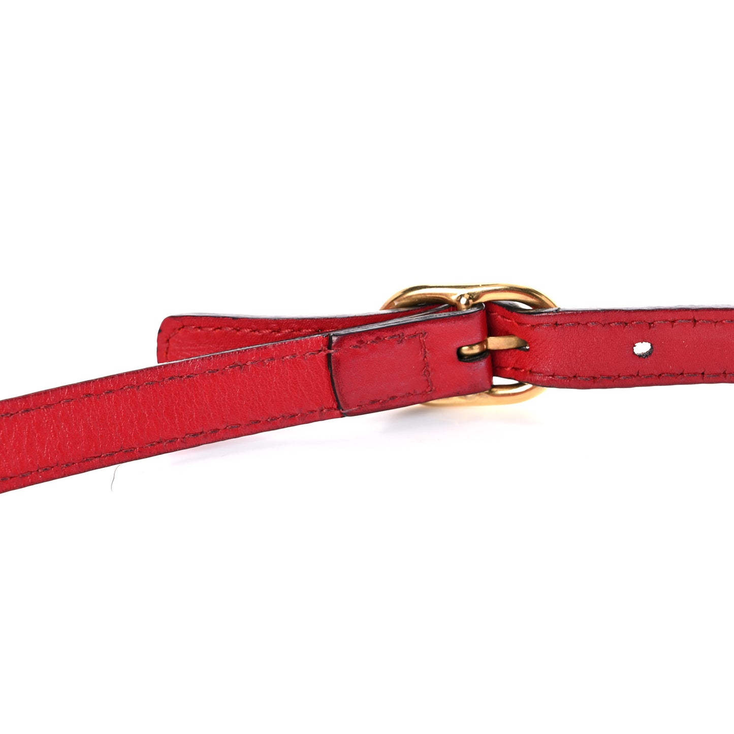 Calfskin Web Small Webby Bee Shoulder Bag Red