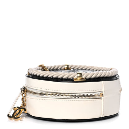 Chanel Crumpled Calfskin Cotton Small En Vogue Round Bag Black 4 of 10