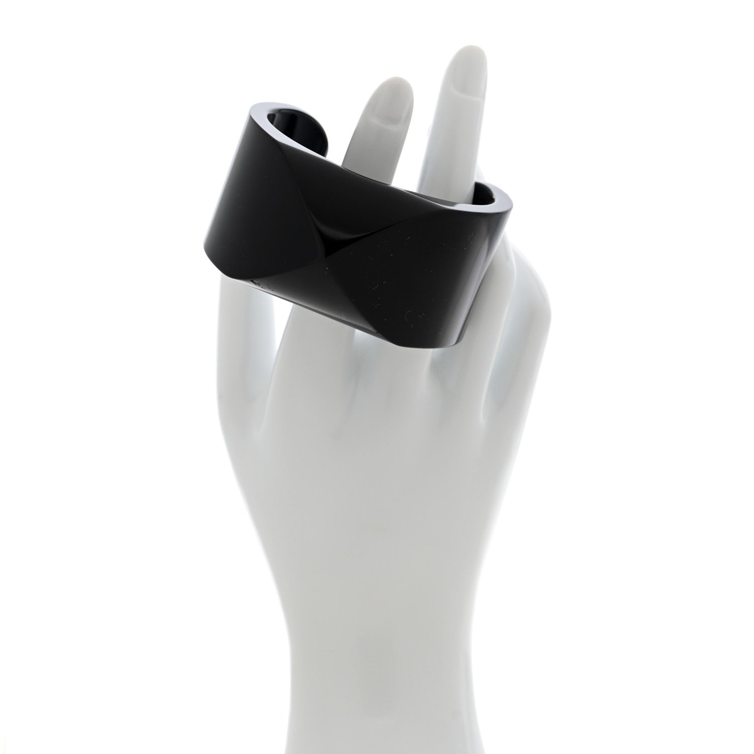 Hermes Aluminium Medor Alu Cuff Bracelet T2 Black 2 of 4