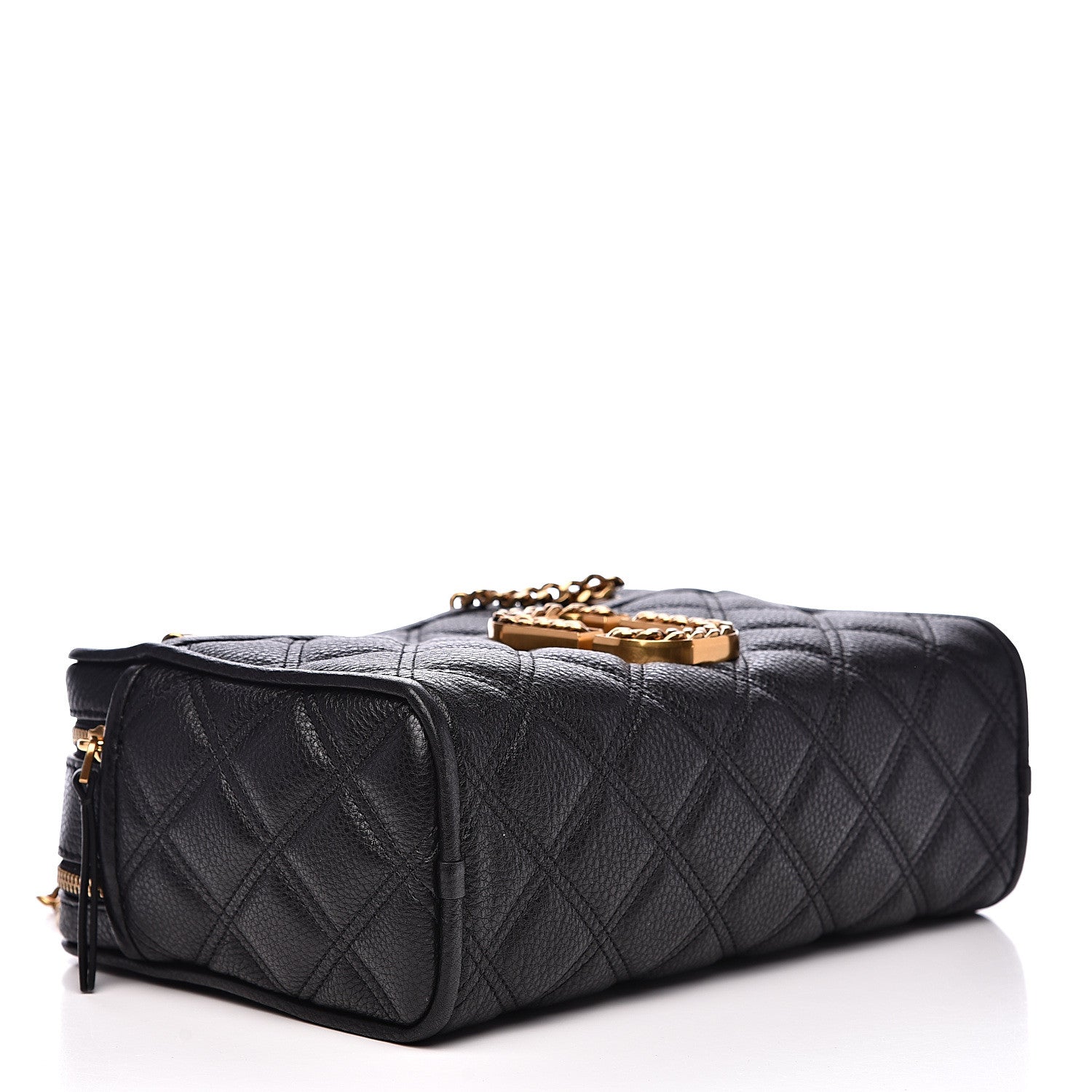 Marc Jacobs Grained Calfskin Quilted Double Stitched The Status Shoulder Bag Black 4 of 12