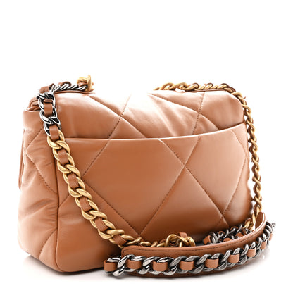 Chanel Lambskin Quilted Medium Chanel 19 Flap Brown 3 of 11