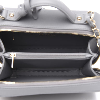 Chanel Caviar Quilted Medium CC Filigree Vanity Case Grey 4 of 9
