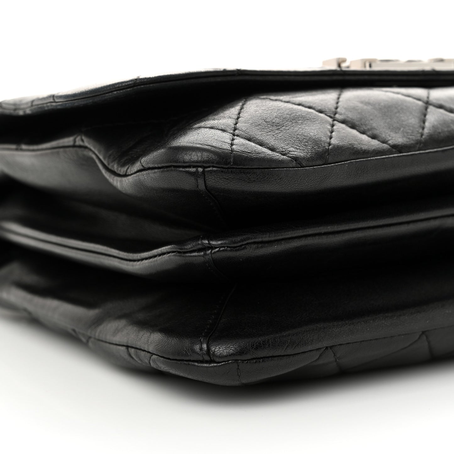 Lambskin Quilted Boy Messenger Black