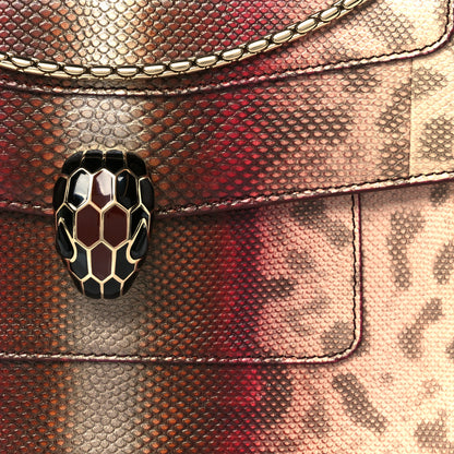 Bulgari Karung Serpenti Forever Crossbody Burgundy 10 of 12