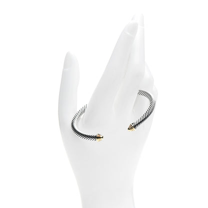 David Yurman Sterling Silver 14K Yellow Gold 5mm Cable Classics Bracelet 2 of 4