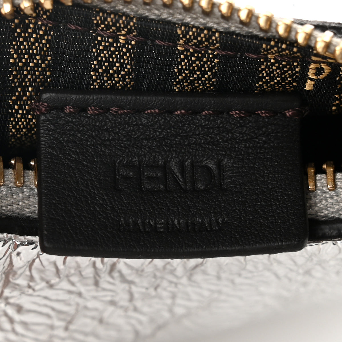 Fendi Rock Millenium Nano Fendigraphy Hobo Charm Argento 6 of 10