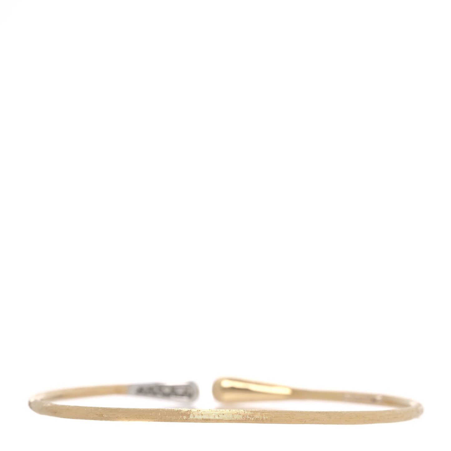 18K Yellow White Gold Diamond Lucia Kissing Cuff Bracelet