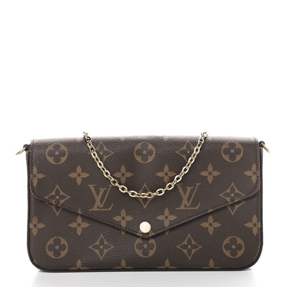 Louis Vuitton Monogram Pochette Felicie Chain Wallet Fuchsia 3 of 12